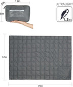 ROCK CLOUD Packable Camping Blanket Ultralight Outdoor Blankets Stadium for Hiking Camp Travel Outside Sports, Size L, 79 x 57 inch