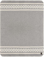 Inca Wall - Thick Alpaca Wool Blanket Heavyweight Camping Outdoors Indoors Soft Peru Twin Size New Ethnic Design (Soft Gray/Ivory, Twin Size)