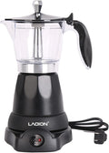 LAOION Cuban Coffee Maker, 6 or 3cup Electric Espresso Coffee Maker, Portable Cafeteras Electricas Modernas, Electric Moka Pot with Detachable Base & Overheat Protection, Coffee Gift for Home Travel