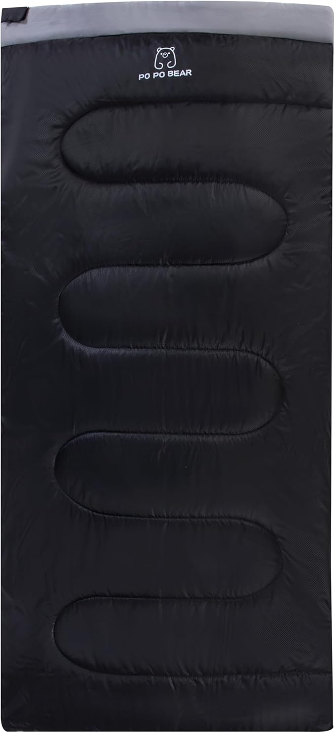 PO PO BEAR Zero Degree Sleeping Bag for Adults 100% Cotton Flannel Tall and Big