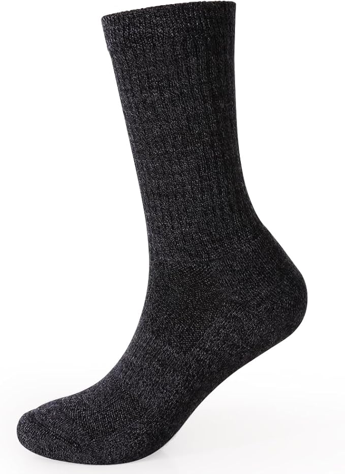 EnerWear 4 Pack Women's Merino Wool Outdoor Hiking Trail Crew Sock