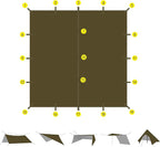 GOLDCAMP Waterproof Camping Tarp，70D Nylon 10X10FT Hammock Rain Fly ，UV 50+ and PU15000mm Tent Tarp Shelter Canopy，Heavy Duty Multifunctional Sun Shade or Rain Fly Essentials for Hiking Backpacking