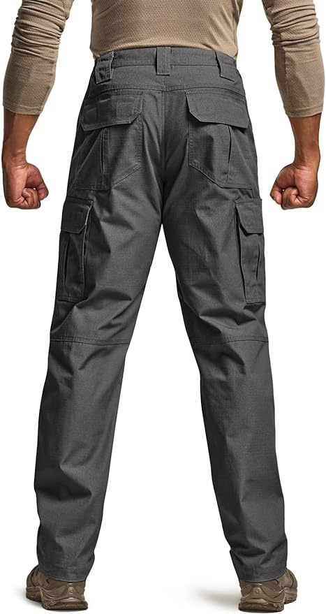 CQR Men's Tactical Pants, Water Resistant Ripstop Cargo Pants, Lightweight EDC Work Hiking Pants, Outdoor Apparel