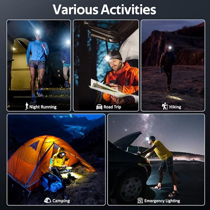 Sofirn HS22 Rechargeable Headlamp 2500 Lumen, 2700K-6500K Color Temperature Control, LED High Brightness Head Lamp with Floodlight Spotlight, Waterproof Headlight for Camping, Running, Outdoor Use