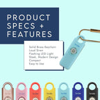 She’s Birdie–The Original Personal Safety Alarm for Women by Women–Loud Siren, Strobe Light and Key Chain in a Variety of Colors (Metallic Silver)