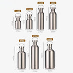 Stainless Steel Water Bottle Single Wall Metal Bottle Large Camping Water Cup with Handle Wide Mouth Leak Proof Lightweight Sports Kettle Cup (17 oz)