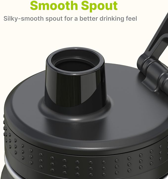 Small Water Bottle 12 oz Insulated Sports Wide Mouth Flask for School-Reuasble Stainless Steel Vacuum Travle Water Bottle with Silicone Boot (Navy)