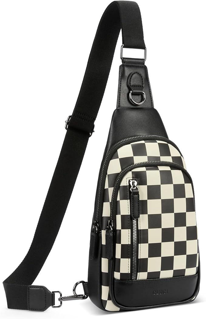 CLUCI Crossbody Bags for Women Men,Leather Sling Bag Cross Body Backpack for Woman Gifts for Women Birthday Unique