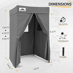 EAGLE PEAK Flex Compact 4x4 Pop-up Canopy Changing Room, Portable Privacy Dressing Room for Indoor Fashion Photoshoots, Camping, or Pool, Dark Gray
