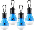 Tent Lamp Portable LED Tent Lights Blue 4 Packs Hook Hurricane Emergency Lights LED Camping Lights Bulb Camping Tent Lanterns Camping Equipment for Camping Hiking Backpacking Fishing Outage
