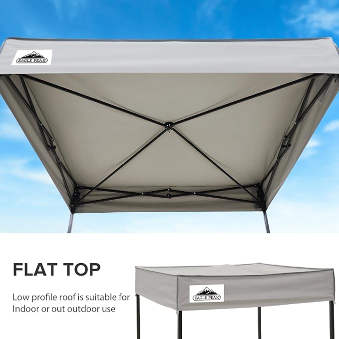 EAGLE PEAK Flex Compact 5x5 Pop-up Canopy Changing Room, Portable Privacy Dressing Room for Indoor Fashion Photoshoots, Camping, or Pool, Gray