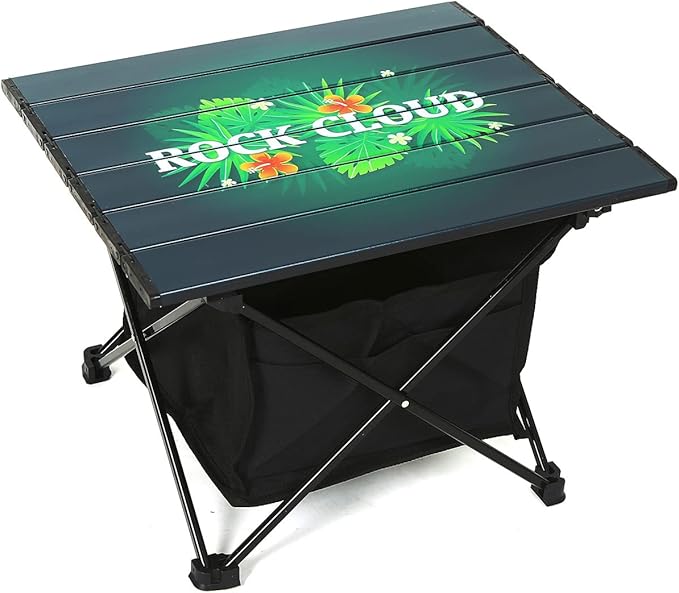 ROCK CLOUD Portable Camping Table Ultralight Aluminum Camp Table with Storage Bag Folding Beach Table for Camping Hiking Backpacking Outdoor Picnic, Limited Edition Tabletop