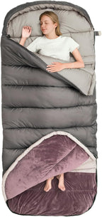 BISINNA 0 Degree Sleeping Bag XL for Adults Cold Weather Sleeping Bags Winter Big and Tall Large Sleeping Bags Zero Degree Camping