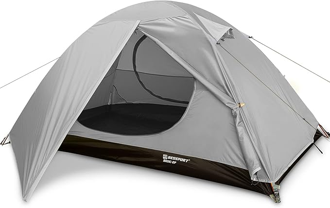 Bessport Camping Tent 1/2 Person Tent Waterproof Two Doors Backpacking Tent Easy Setup Lightweight for Outdoor, Hiking Mountaineering Travel