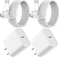 Fast iPad Charger,iPad Charger Fast Charging 2Pack Wall Chargers Plug Adapter Type C USB C to C Cable Cord 6ft for iPad Pro 12.9,iPad Pro 11/13inch(M4),iPad Air 5th/4th,iPad mini 6/7,iPad 10/11th(A16)