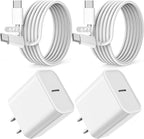 Fast iPad Charger,iPad Charger Fast Charging 2Pack Wall Chargers Plug Adapter Type C USB C to C Cable Cord 6ft for iPad Pro 12.9,iPad Pro 11/13inch(M4),iPad Air 5th/4th,iPad mini 6/7,iPad 10/11th(A16)