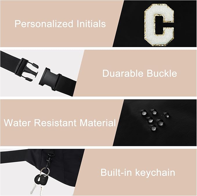 MAXTOP Large Crossbody Fanny Pack with 4-Zipper Pockets,Gifts for Enjoy Sports Festival Workout Traveling Running Casual Hands-Free Wallets Waist Pack Phone Bag Carrying All Phones