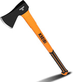 KSEIBI 36-Inch Splitting Axe - Forged Carbon Steel, Wood Chopper & Kindling Axe for Chopping, Heavy-Duty Maul with Ergonomic Fiberglass Handle, Shock Reduction, Anti-Slip Grip