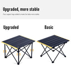 iClimb Ultralight Compact Camping Folding Table with Carry Bag (Reinforced Silver - L)