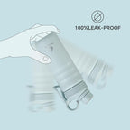 IDEUS Insulated Stainless Steel Water Bottle with 2 Leak-Proof Lids, Thermal Water Flask for Hiking Biking, 18oz, Light Blue