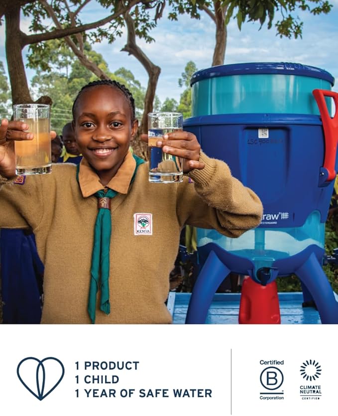 LifeStraw Go Series – Insulated Stainless Steel Water Filter Bottle for Travel and Everyday Use, Removes Bacteria, Parasites and Microplastics, Improves Taste, 1L Orchid Pink