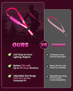 LED Reflective Belt Sash - 5 Lights Colors & 3 Light Modes High Visibility Night Safety Belt, Rechargeable Light Up Running Gear Adjustable Vest Straps for Runners Walkers Men Women