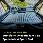 Luno Van Front Cab AIR Mattress - Inflatable Sleeping Van Bed for Travelers & Campers - Front Seat Air Mattress Fits Ford Transit, Mercedes Sprinter, RAM Promaster, Winnebago Solis & Other Vans