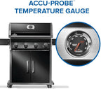 Napoleon Rogue 525 Natural Gas Grill, Black, Durable 4-Burner Cooking Surface