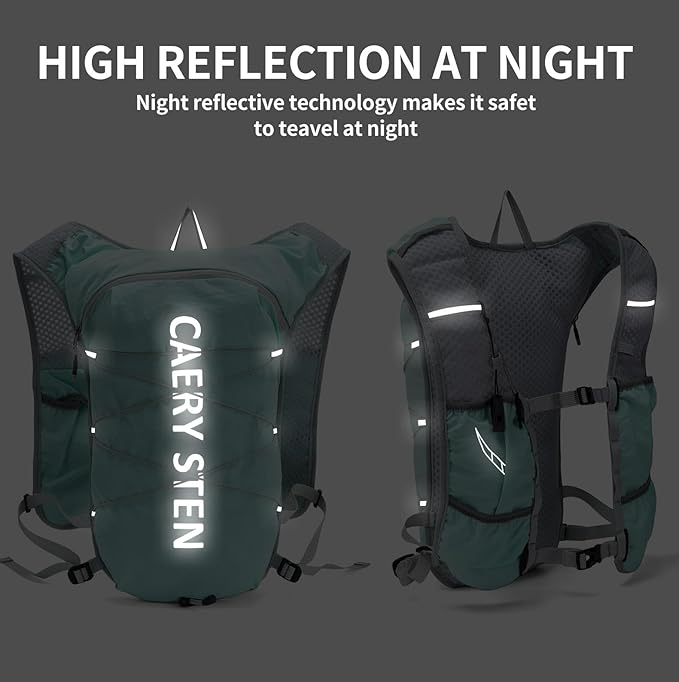 Carey STEN Hydrated Backpack, Running Vest, paired with a 1.5L Water Bag Hiking Backpack, Suitable for Running, Hiking, Marathon, and Both Men and Women