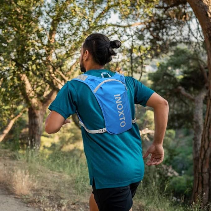 INOXTO Running Hydration Vest Backpack,Lightweight Insulated Pack with 1.5L Water Bladder Bag Daypack for Hiking Trail Running Cycling Race Marathon for Women Men