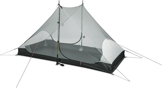 Lanshan 2 Person Tent Hiking Ultralight Camping Tent Professional 15D Silnylon Rodless Trekking Pole Tent Waterproof Backpacking Outdoor for Camping, Bivvy