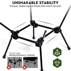 Lightweight Camping Chair, Portable Folding Chair for Camp, Backpacking, Beach, Hiking, Outdoors, Picnics, Khaki