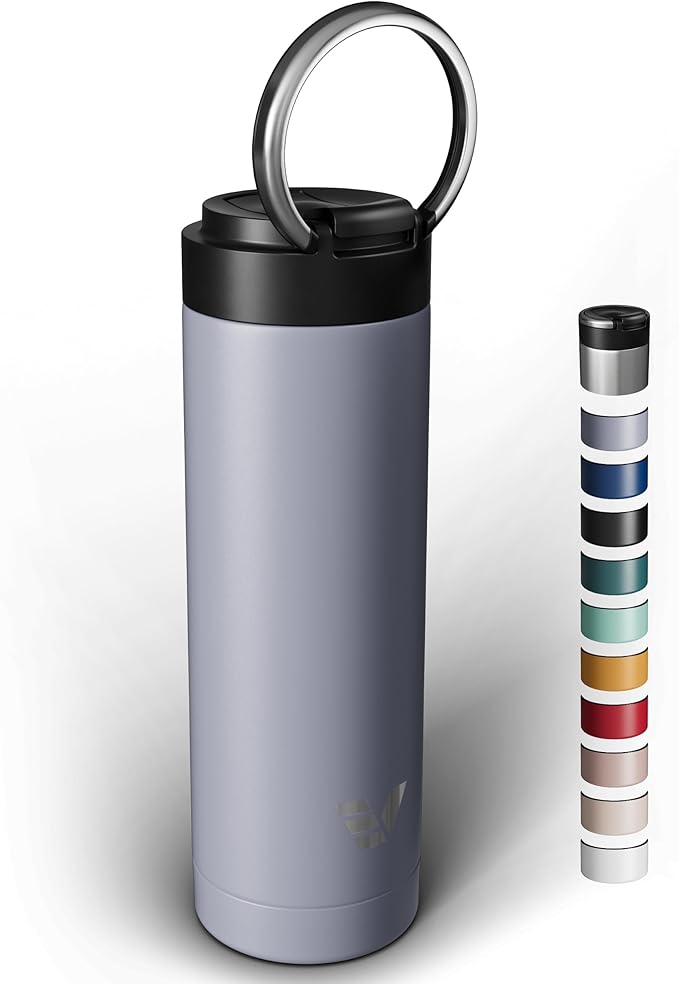 Maxi Stainless Steel Water Bottle 26oz - Double wall vacuum insulated | Integrated carry handle | leak proof flip top lid | Lightweight & stylish - Lilac