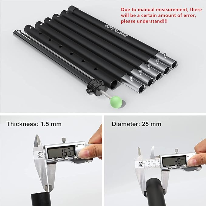 SAN LIKE Tarp Pole Camping Tent Poles Aluminum Telescopic Poles for Canopy Awning Shelter Backpacking Hiking 4/6 Section Easy Assembly Lightweight Adjustable from 50/29 in to 113.39/82.68 in (2 Set)