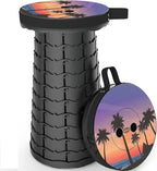 ALEVMOOM Upgraded Portable Collapsible Folding Stool Retractable Telescoping Stool for Adults Sturdy Capacity 440lbs Camping Chair for Outdoor Hiking Garden BBQ