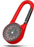Carabiner Clip On Compass Keychain, Mini Pocket Compass for Hiking, Camping, Fishing, Portable Small Compass Survival, Lightweight Keychain Compass for Kids and Outdoor Adventures