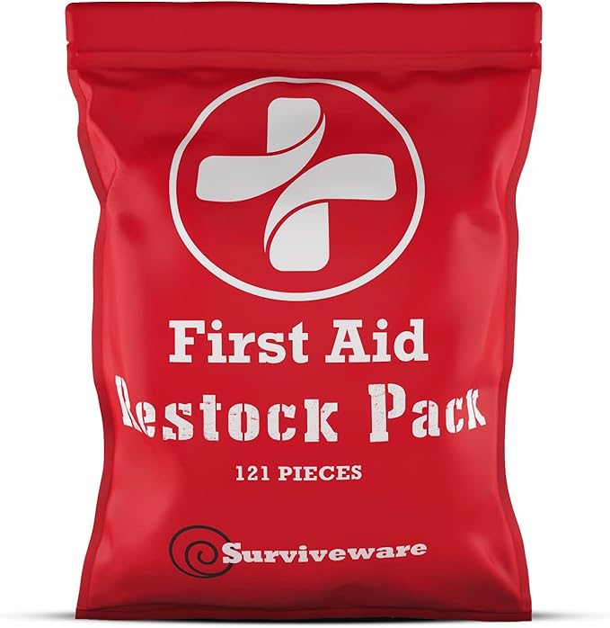 Surviveware 110 Pcs Waterproof Premium Survival First Aid Kit - Survival Emergency Preparedness for Travel Camping Gear, Survival Kit and Outdoor Emergencies - HSA & FSA Eligible Survival Kit