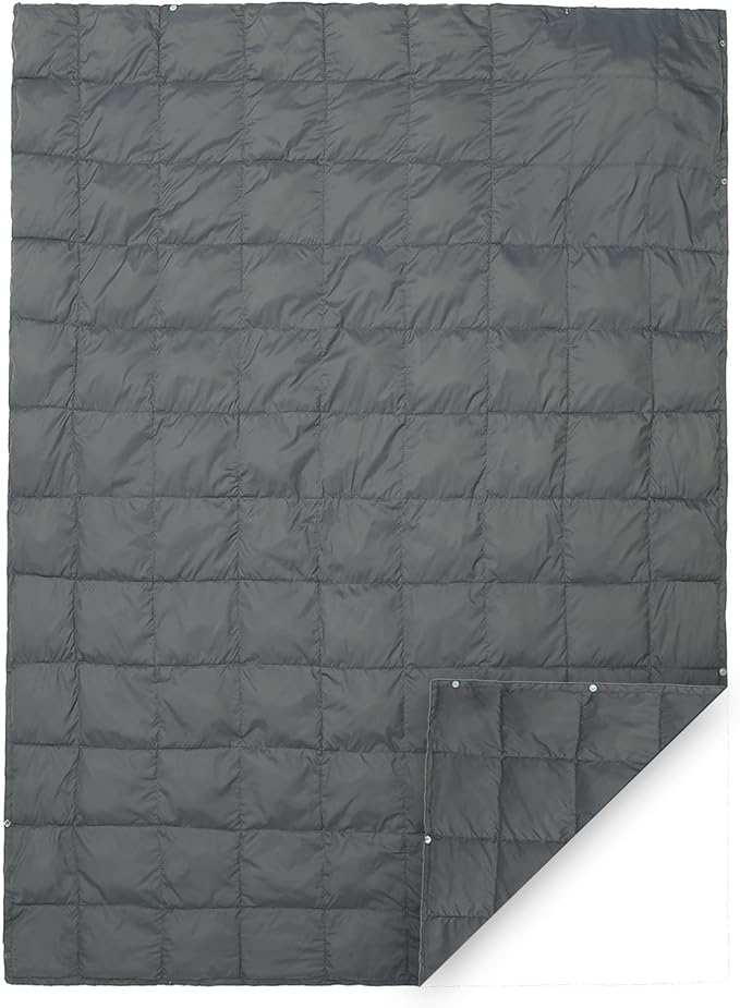 ROCK CLOUD Packable Camping Blanket Ultralight Outdoor Blankets Stadium for Hiking Camp Travel Outside Sports, Grey