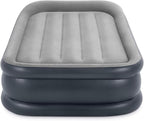 Intex 64131ED Dura-Beam Plus Deluxe Pillow: Fiber-Tech – Twin Size – Built-in Electric Pump – 16.5in Bed Height – 300lb Weight Capacity