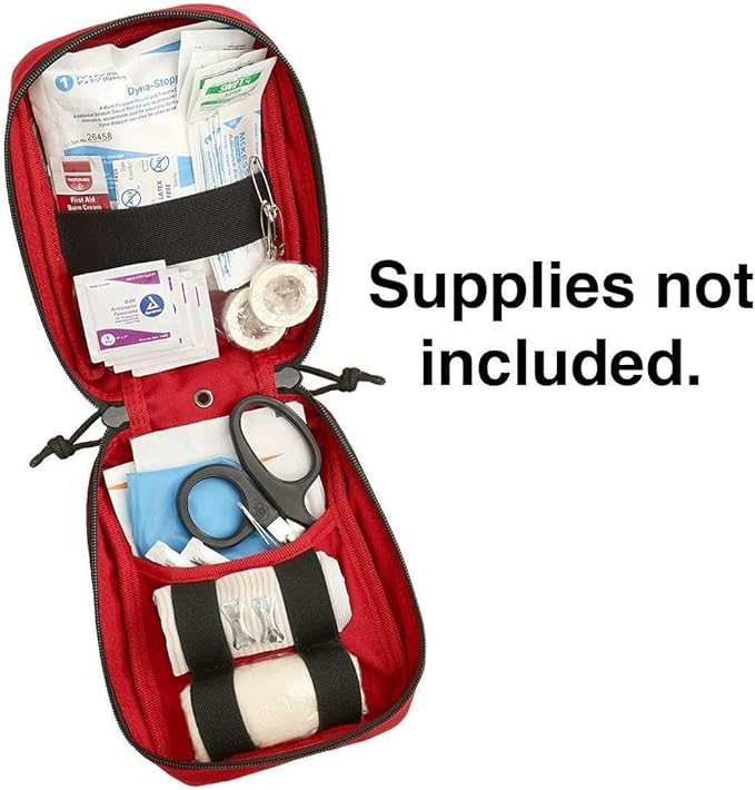 First Aid Molle Pouch - Heavy Duty IFAK Pouch - Empty Medical Pouch Ideal for Military Use EMTs Law Enforcement Camping and Hiking - Med Pouch for Optimal Organization