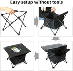 ROCK CLOUD Portable Camping Table Ultralight Aluminum Camp Table with Storage Bag Folding Beach Table for Camping Hiking Backpacking Outdoor Picnic, Limited Edition Tabletop