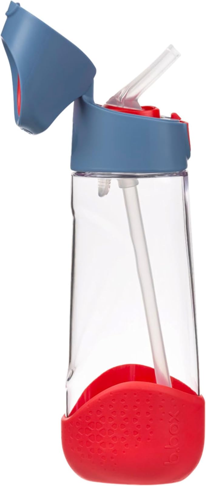 b.box Kids Water Bottle – 20oz Tritan Toddler Drink Bottle with Straw for School, Daycare, Travel w/Easy-Grip Triangular Design, Leak Proof Lid & Handle, BPA Free, Dishwasher Safe (Blue Blaze)
