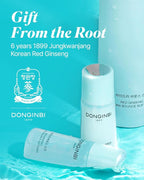 Donginbi Hydra Bounce Skin Care Set - Hydrating Toner(5.07 floz), Korean Red Ginseng Essence(4.4 floz), Firming Cream, and Face Moisturizer with Hyaluronic Acid, Korean Skin Care Gifts for Women