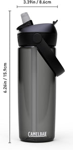 CamelBak Thrive Flip Straw Tritan Renew Water Bottle Charcoal, 20oz