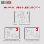 BleedStop First Aid Powder for Blood Clotting, Trauma Kit, Blood Thinner Patients, Camping Safety, and Survival Equipment for Moderate to Severe Bleeding Wounds or Nosebleeds 150 Gram