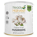 Ready Harvest Freeze-Dried Mushroom for Emergency Food Supply | Camper Must-Haves Camping Essentials | Hurricane Preparedness Items, Survival Food, Pantry Staples | #10 Can | 25-Year Shelf Life