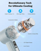 AMACOOL Handheld Fan with Ice Cooler, Mini Portable Fan Rechargeable, 18Hrs Cooling, 0-100 Adjustable Speed, Small Yet Powerful, Personal Hand Fans for Travel, Beach, Outdoor, Makeup, Gifts for Women