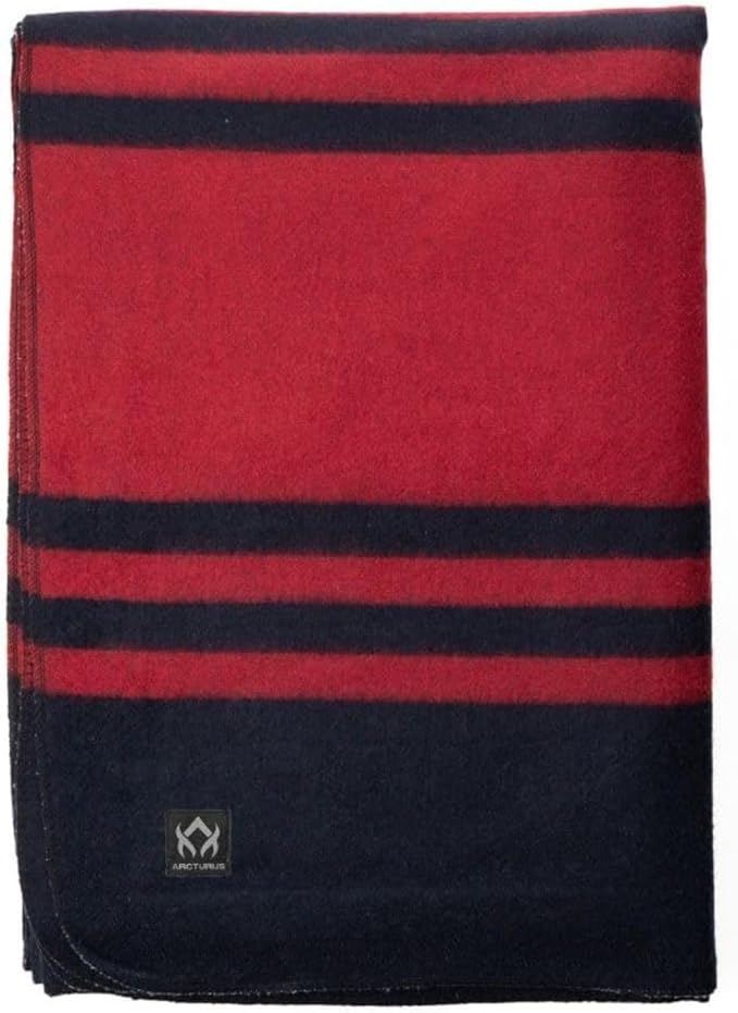 Arcturus Rainier Wool Blanket - Warm, Heavy, Washable, Bed Blanket | Great for Home & Camping (Lava Canyon, Queen)