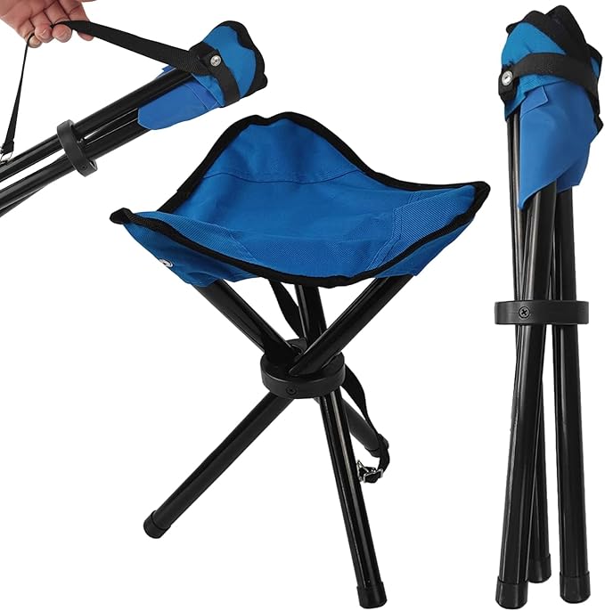 Travel Folding Camping Stool, (Sol·d by→Cenbee) Use Height 14" and Max Weight 300 lbs Outdoor Portable Party Chair Fishing Chair Seat for Camping Fishing Hiking Gardening and Beach Painting