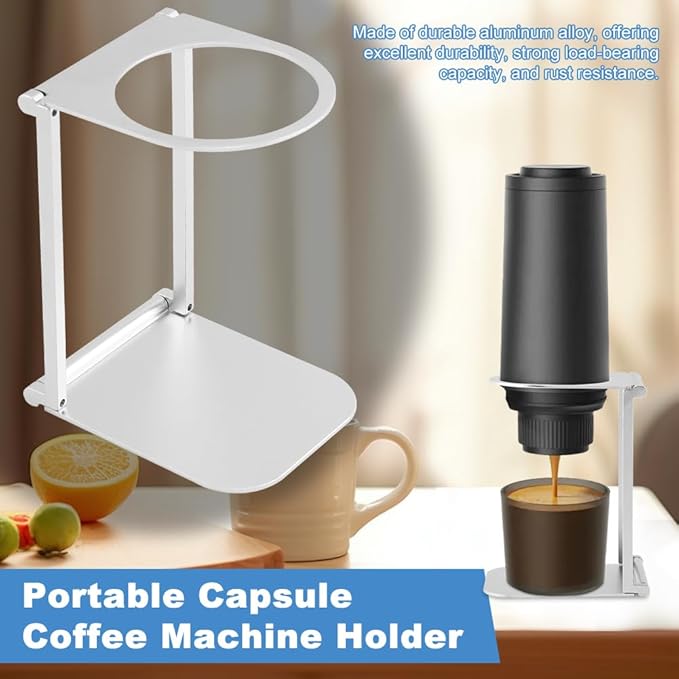 Pour Over Coffee Dripper Stand, Foldable Metal Travel and Camping Gadgets Coffee Dripper Station Rack for Portable Hand Press Espresso Maker